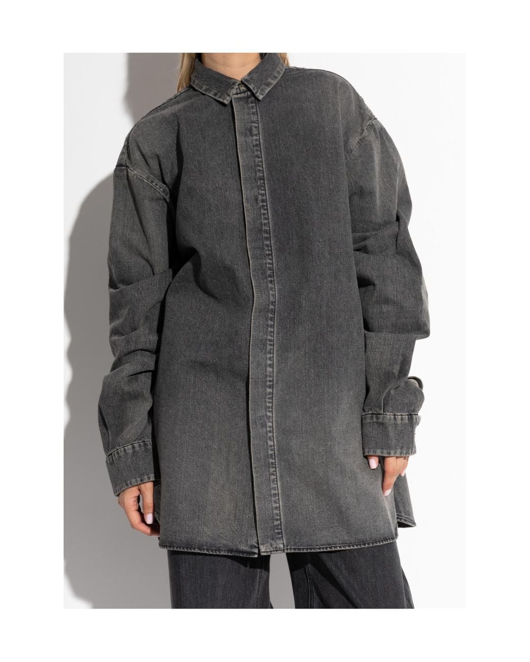 Fear Of God Gray Vented Denim Shirt