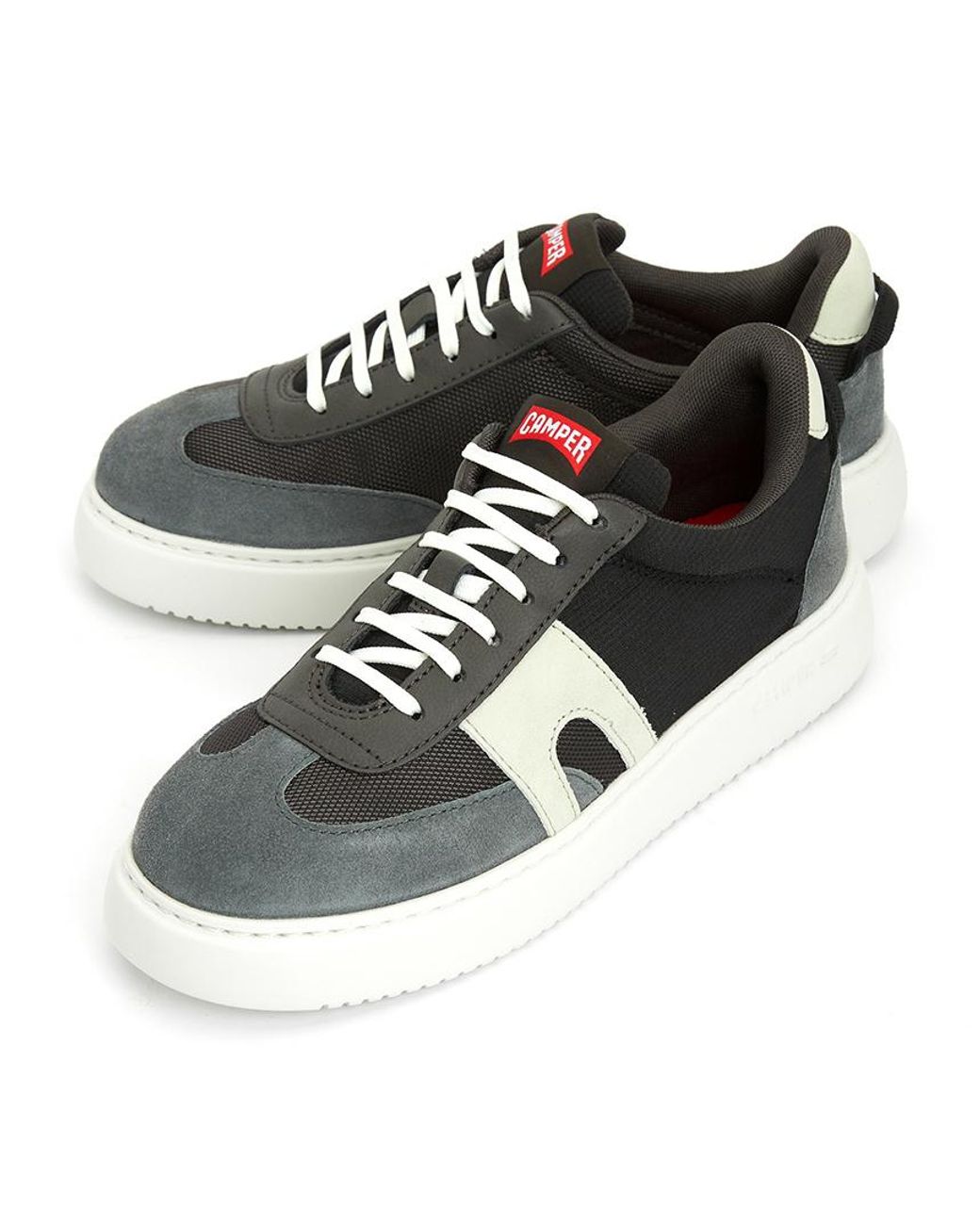 Camper Black Textile And Nubuck Sneakers