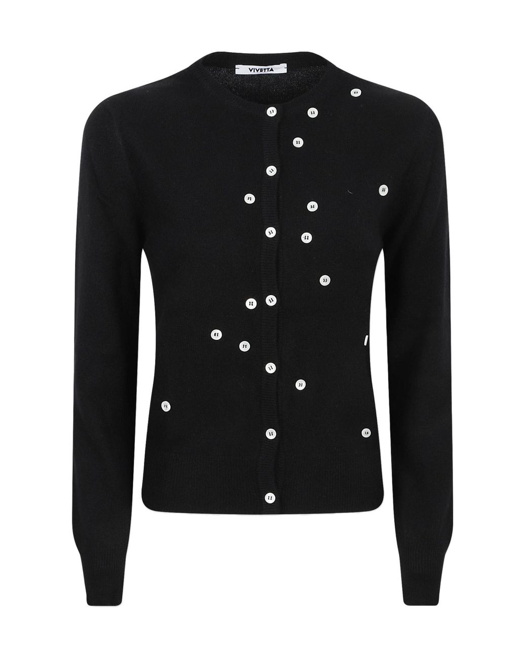 Vivetta Black Button-Embellished Cardigan