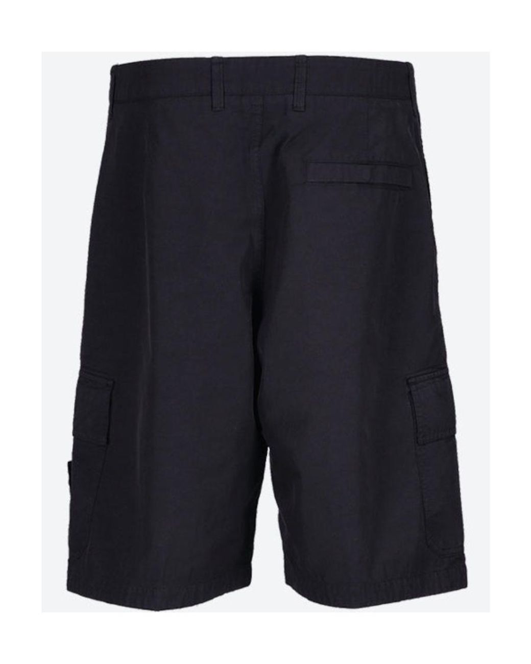 Stone Island Blue Logo Shorts for men