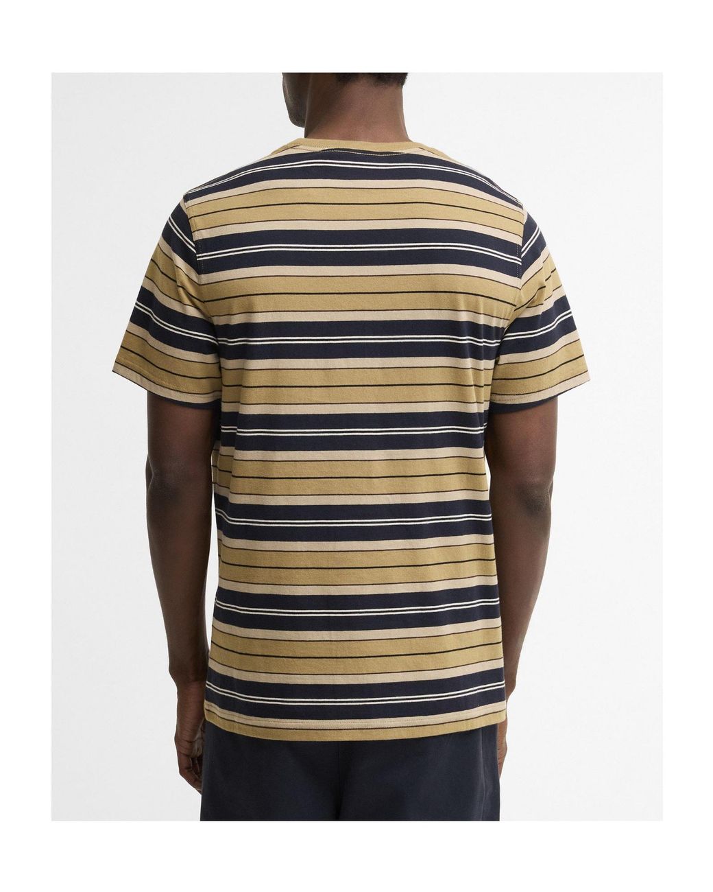 Barbour Multicolor Striped Crew Neck Short Sleeve Tee for men
