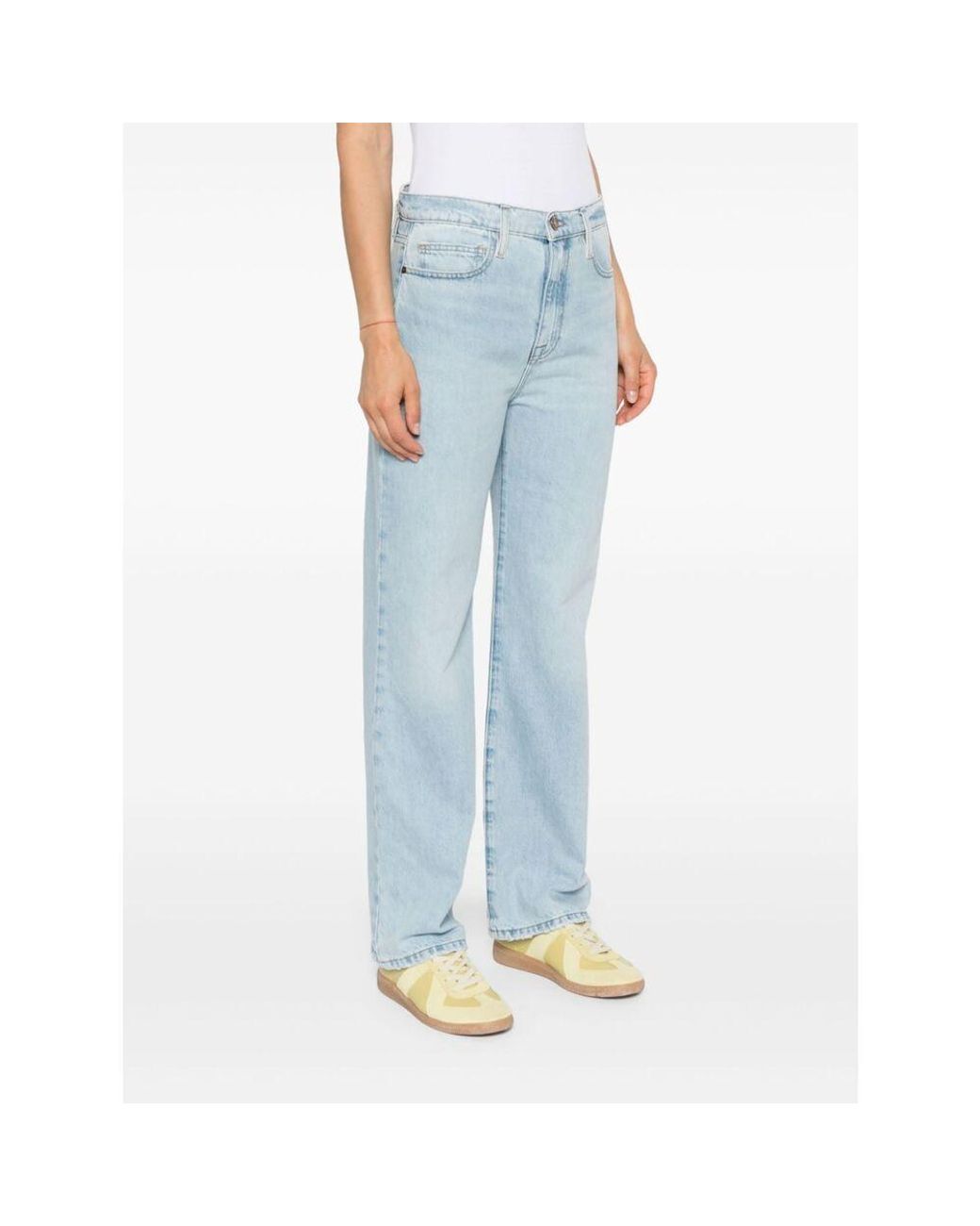 FRAME Blue Belt Loop Jeans
