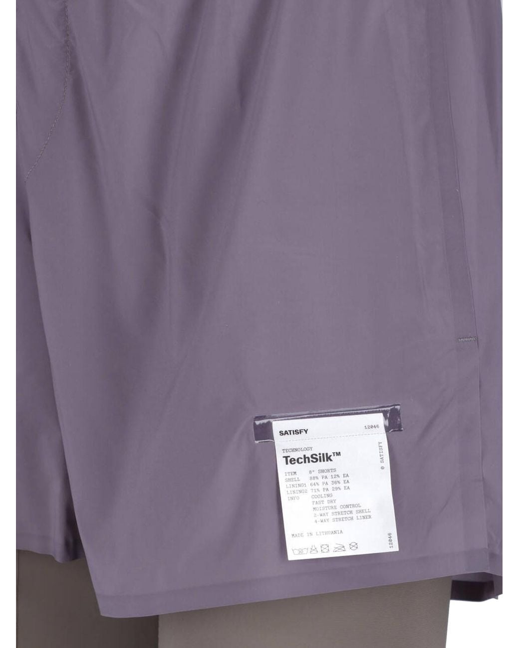 Satisfy Purple Techsilk 8' Shorts for men