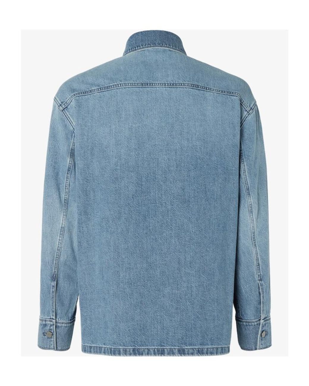 Fendi Blue Light Denim Shirt for men