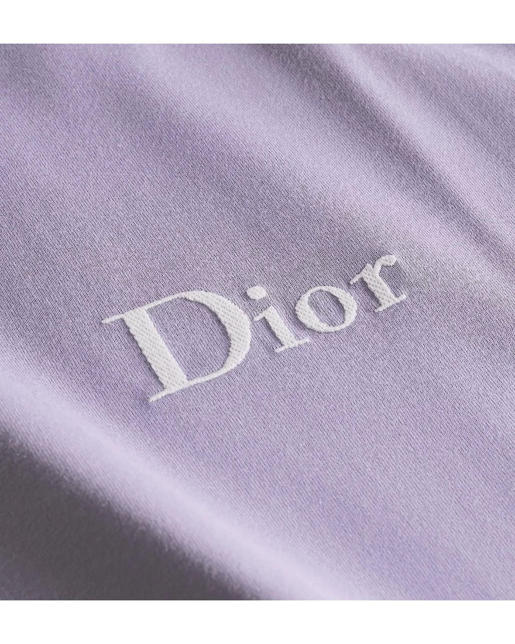 Dior Purple T-Shirt With Embroidery, Relaxed Fit for men
