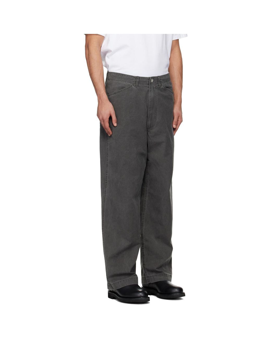 Nanamica Gray Ooal Field Casual Pants for men