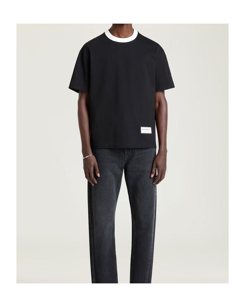 Givenchy Black Couture Seam T-Shirt for men