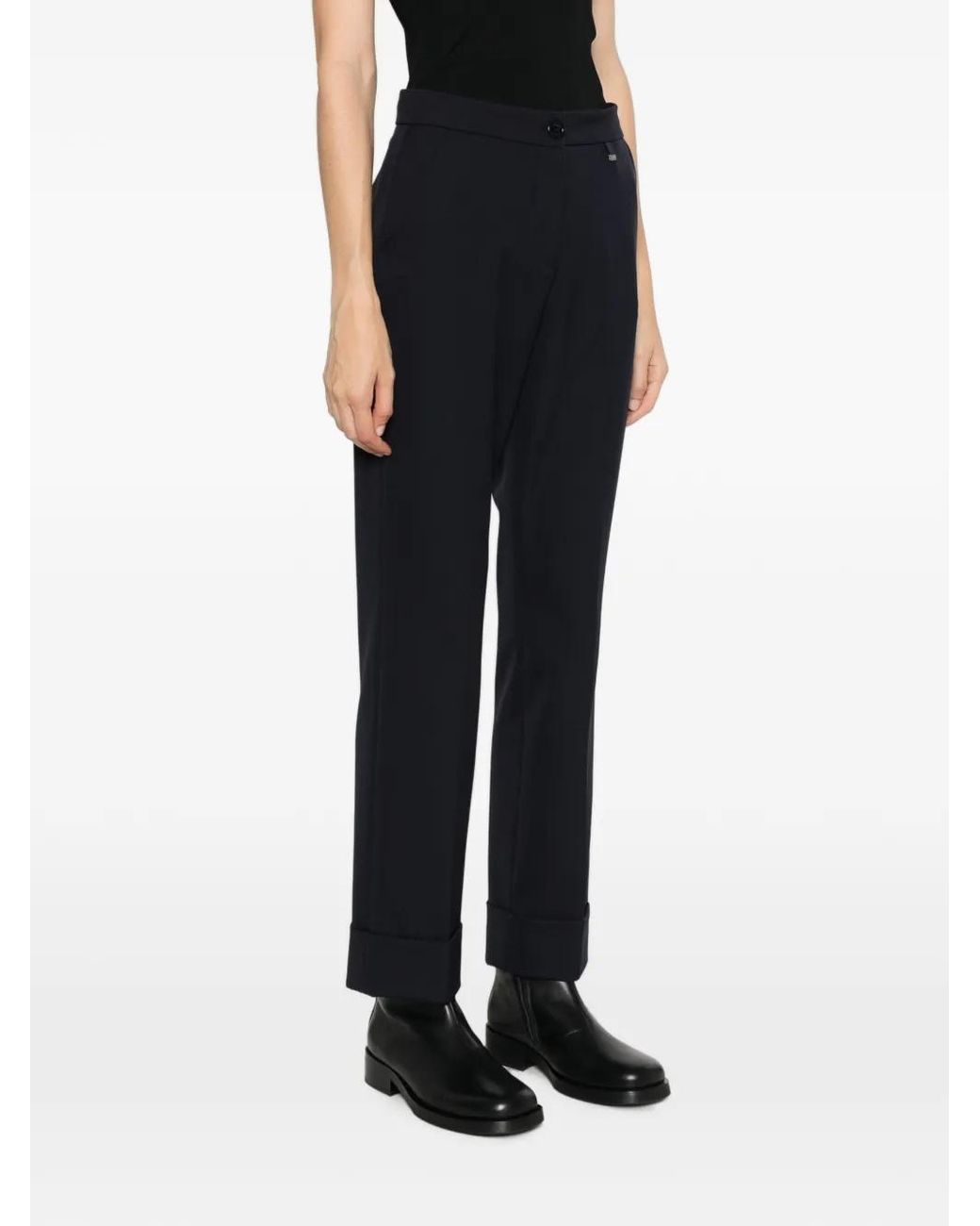 Herno Blue Logo Casual Pants
