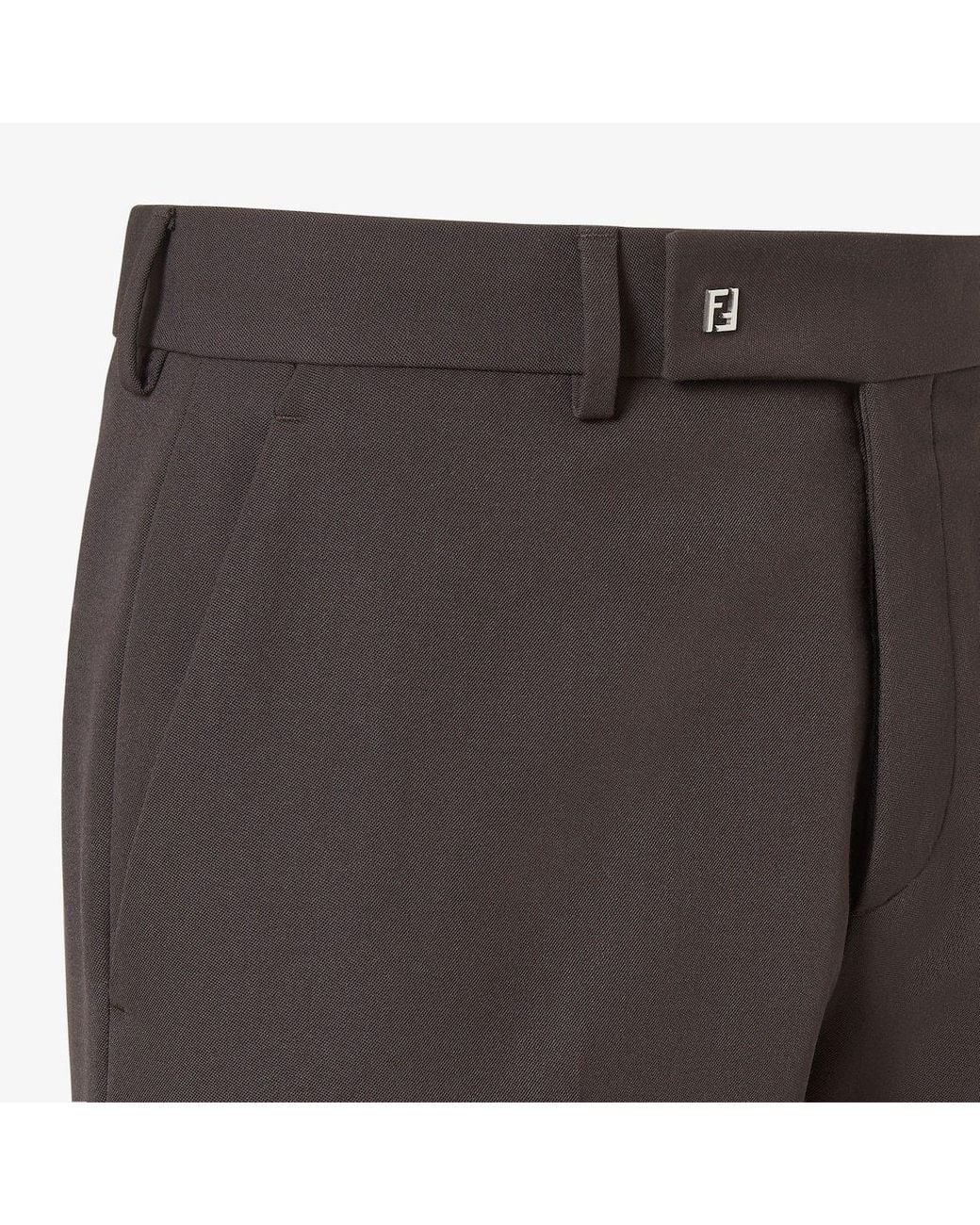 Fendi Gray フェンディ ストレートレッグ テーラード シガレットパンツ for men
