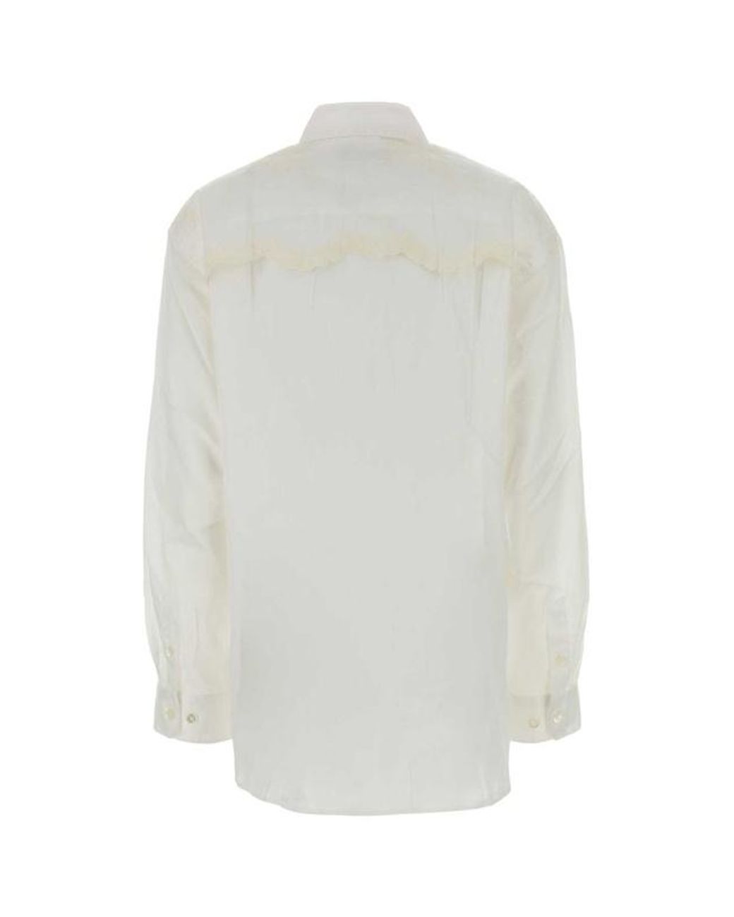 Our Legacy White Precious Flower-Motif Oversized Shirt