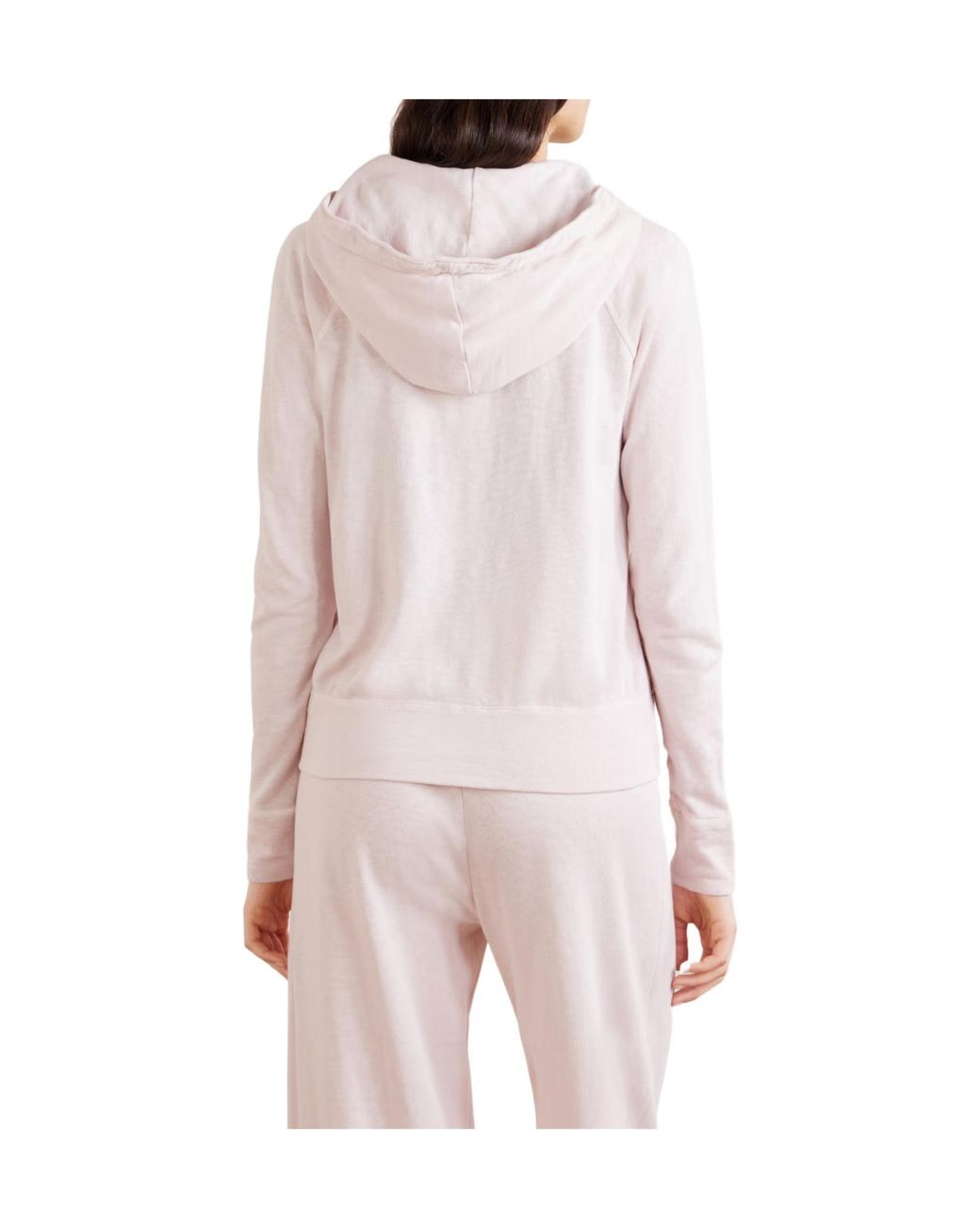 James Perse Pink Vintage French Cotton-Terry Hoodie