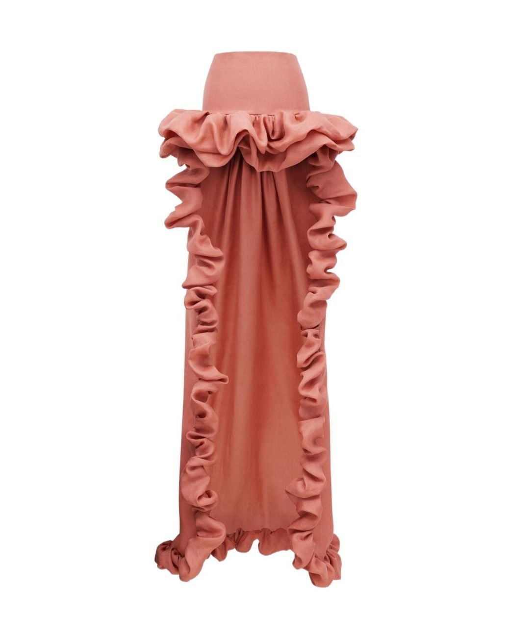 Saint Laurent Red Bubble Cascade Skirt