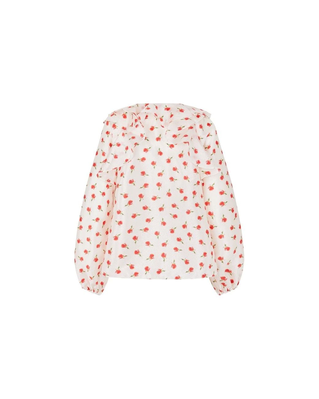Stine Goya Red Ruffled Shirt