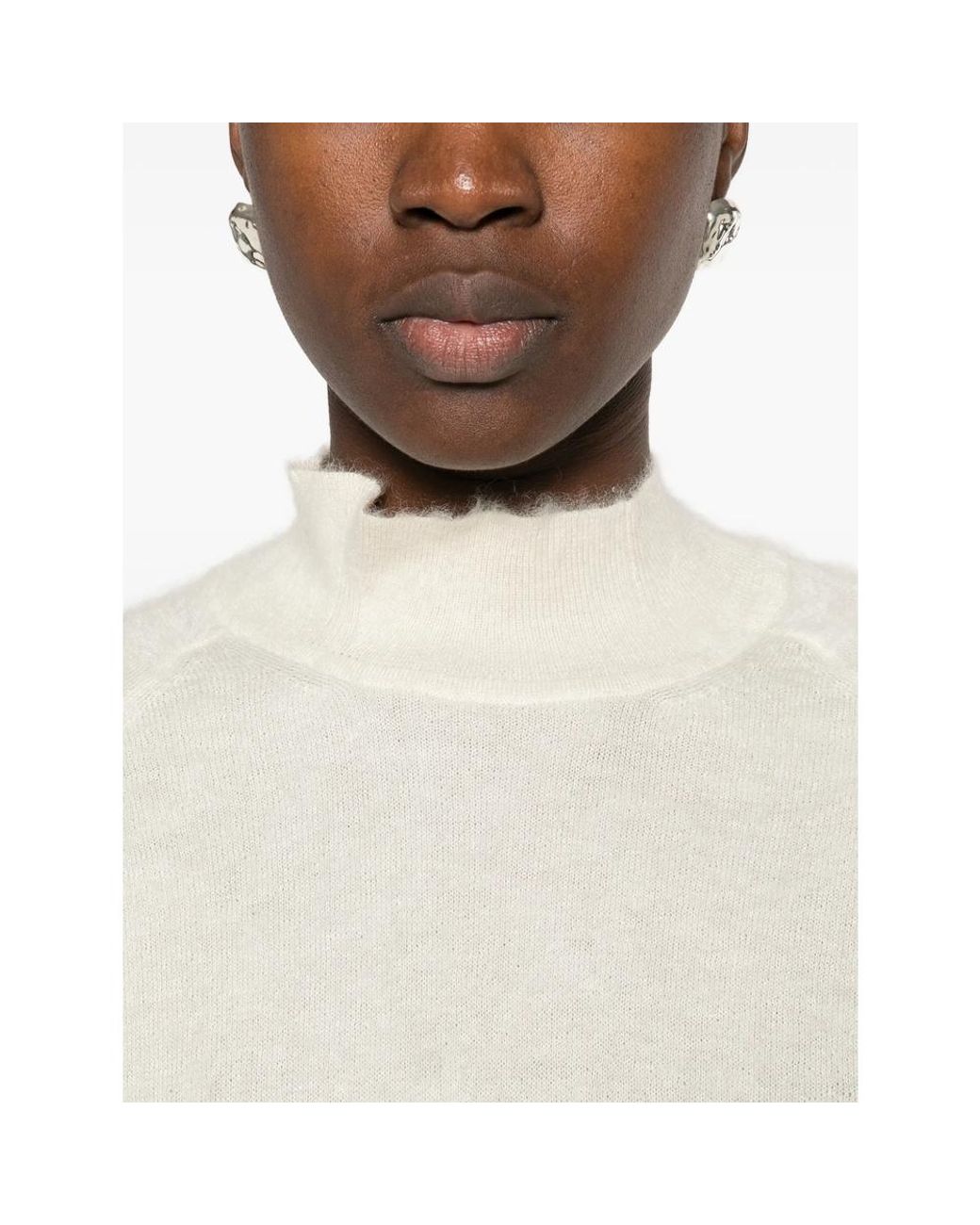 Tom Ford White Cropped Mohair And Silk-Blend Sweater