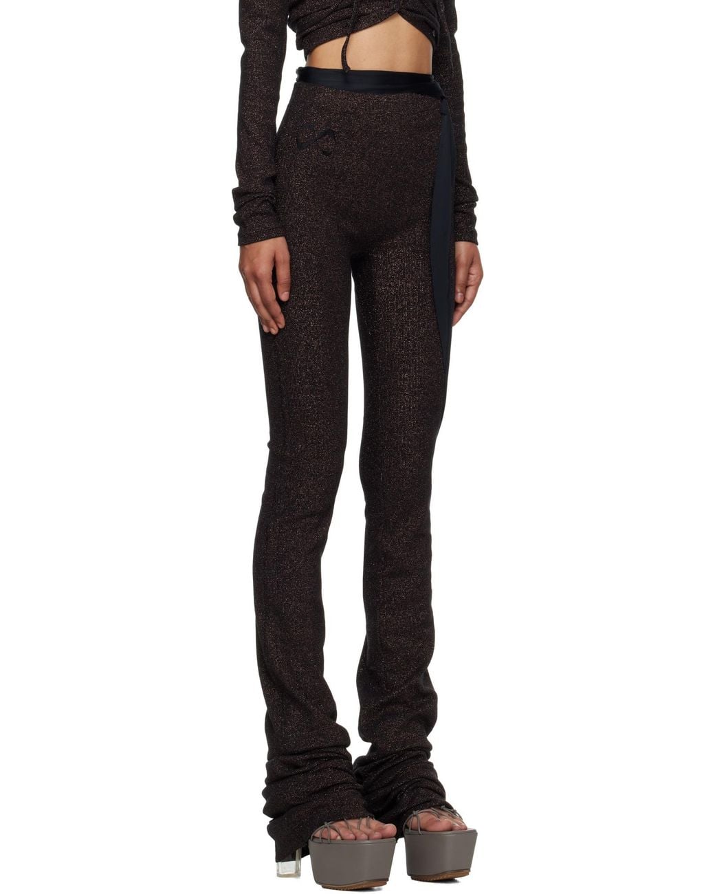 OTTOLINGER Black Glitter-Effect Trousers