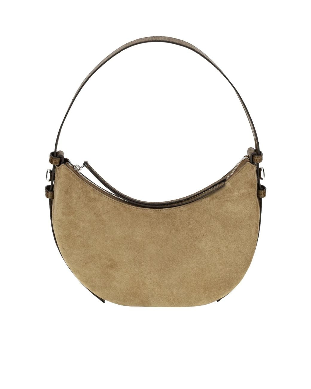 Tory Burch White Romy Half-Moon Shoulder Bag
