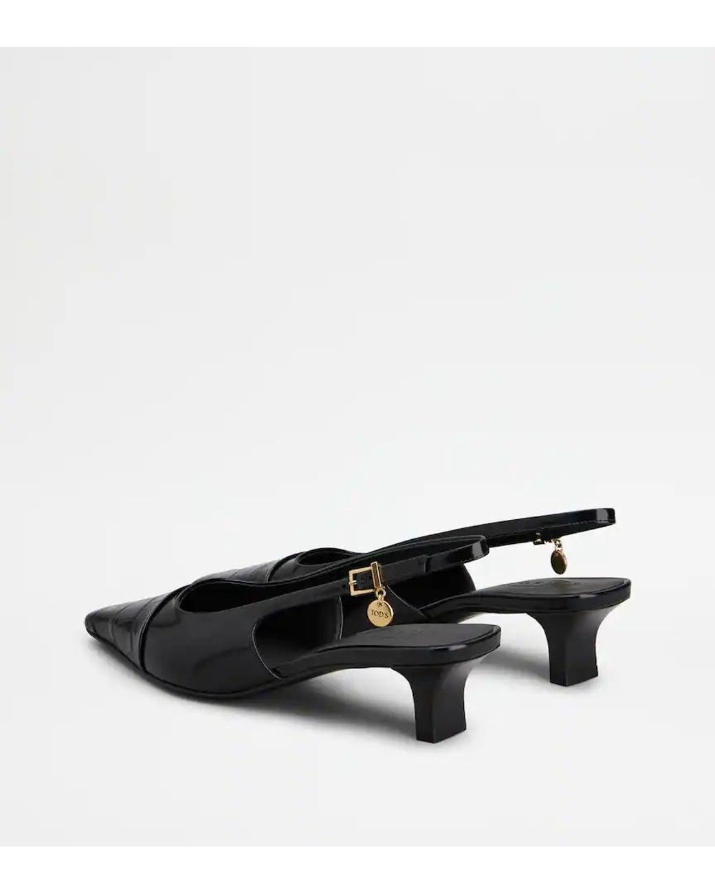 Tod's Black Slingback Pointed Heeled Pumps