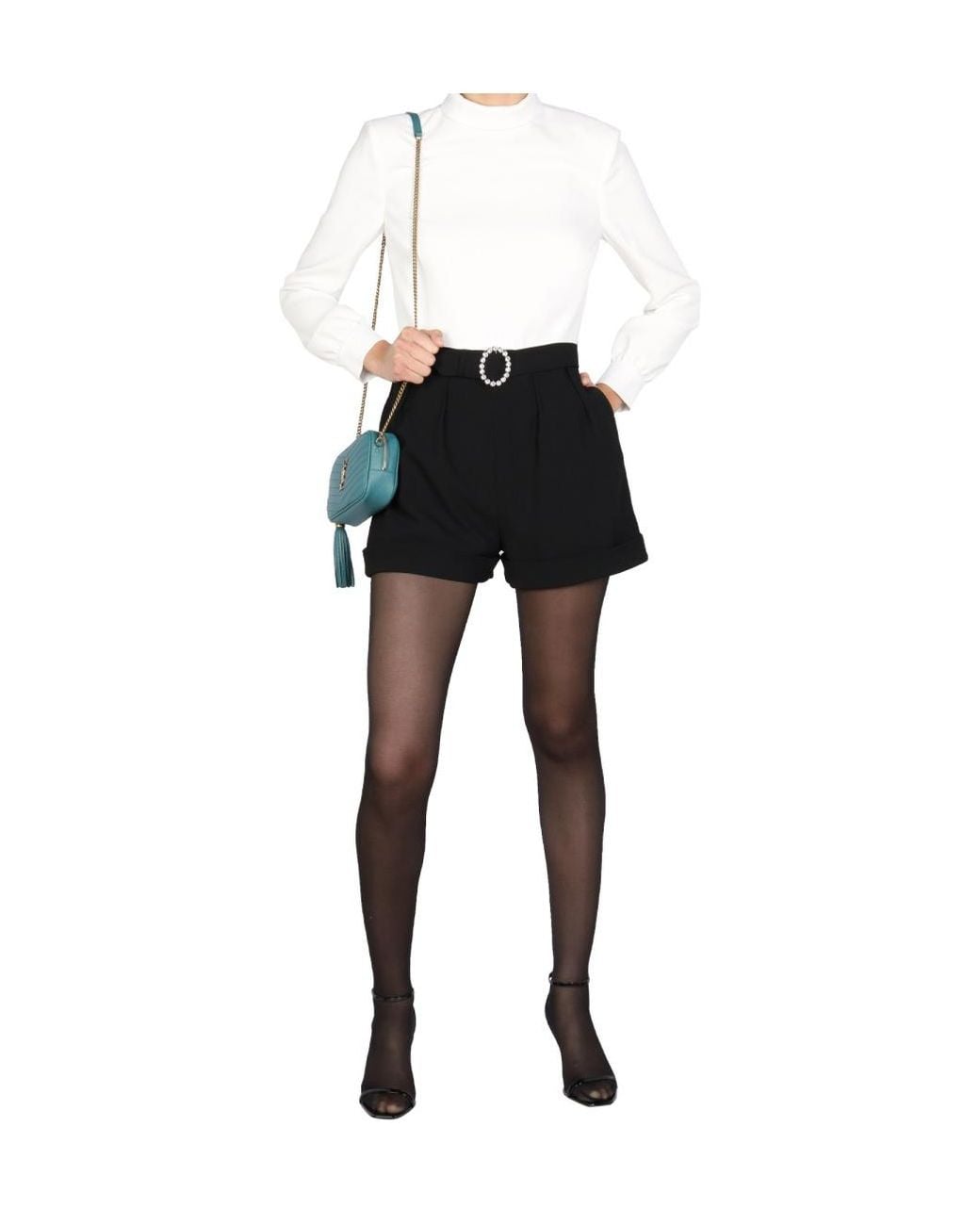 Saint Laurent White High Waist Backless Playsuit