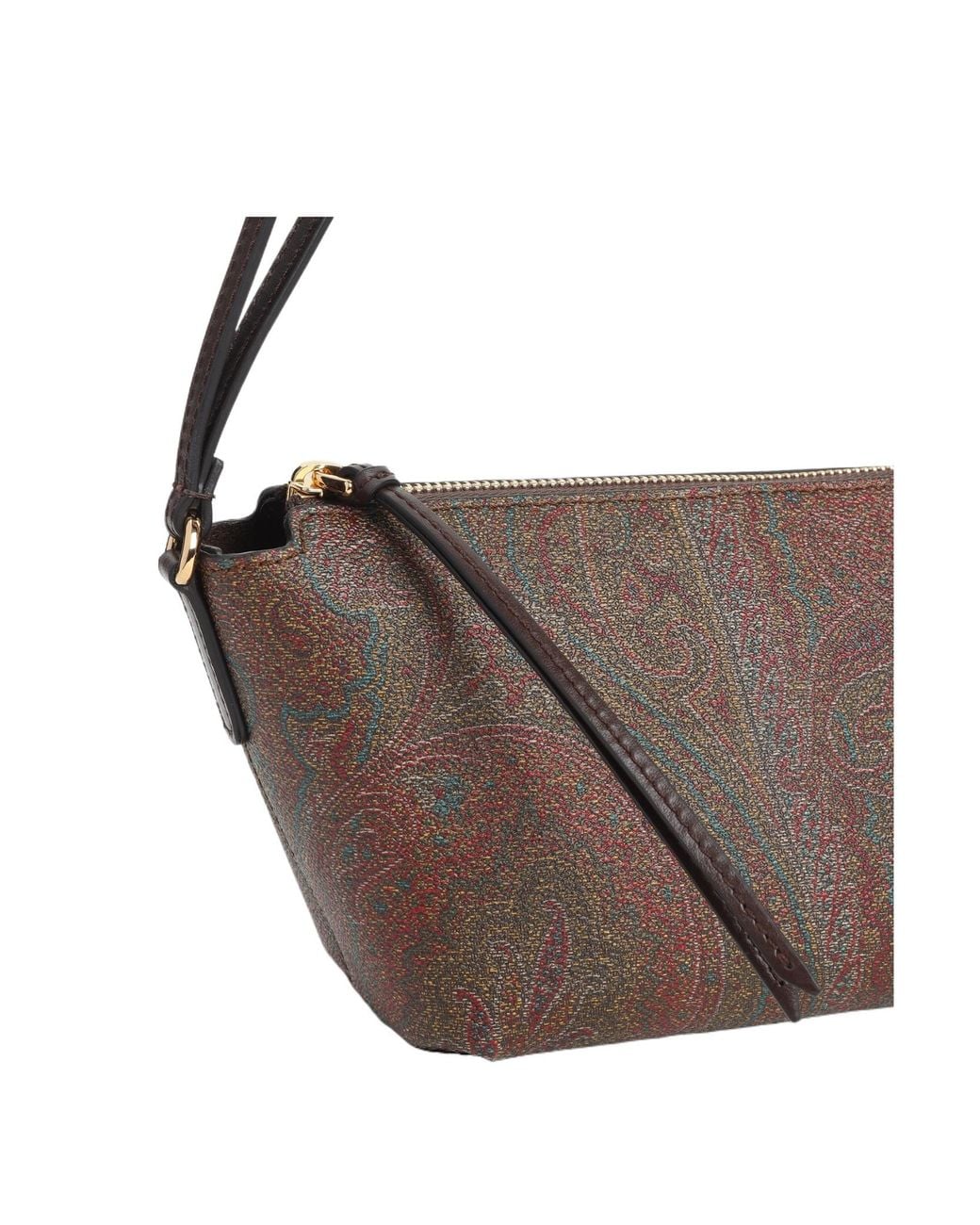 Etro Brown Zippered Shoulder Bag
