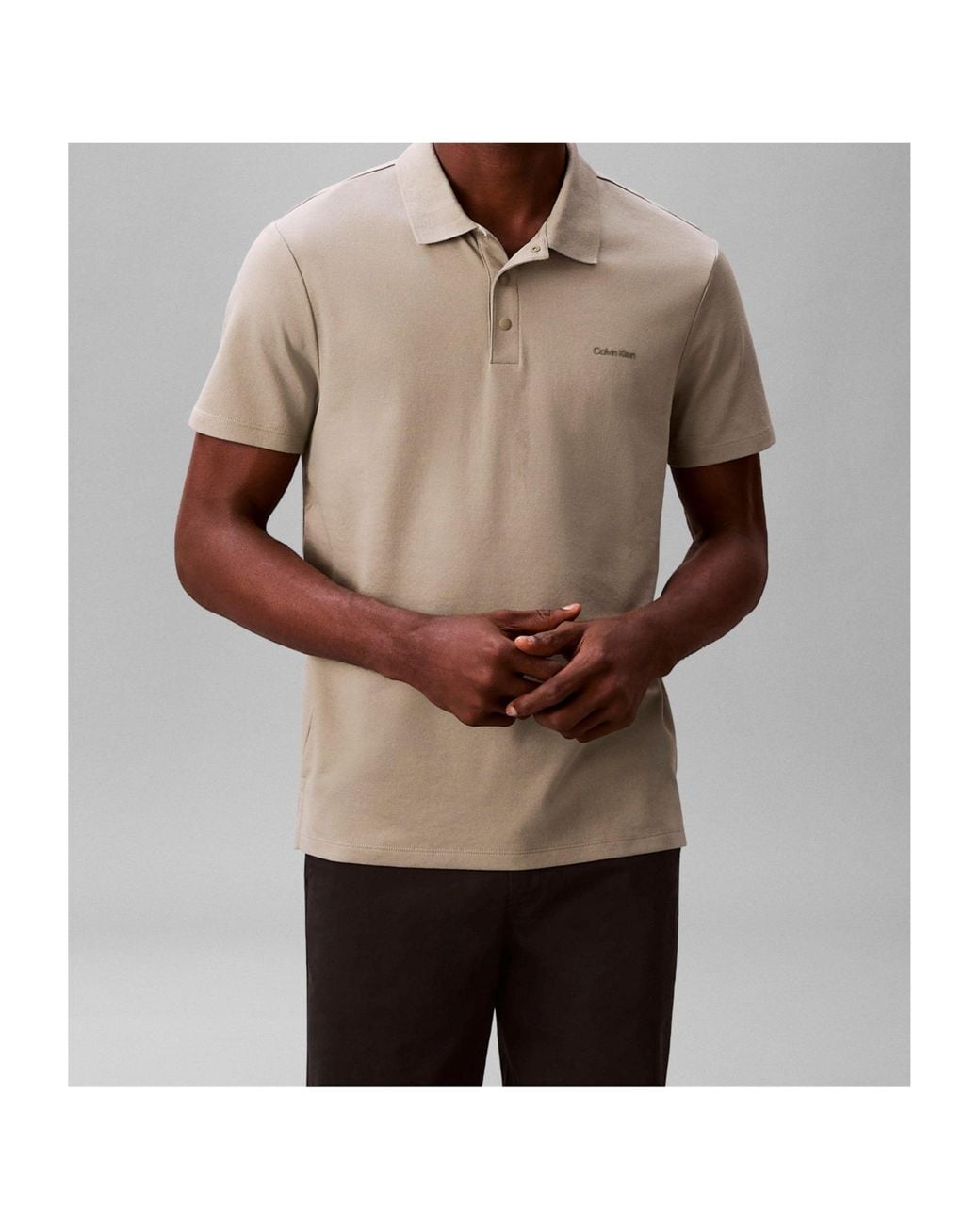 Calvin Klein Gray Shortsleeve Polo Shirt for men