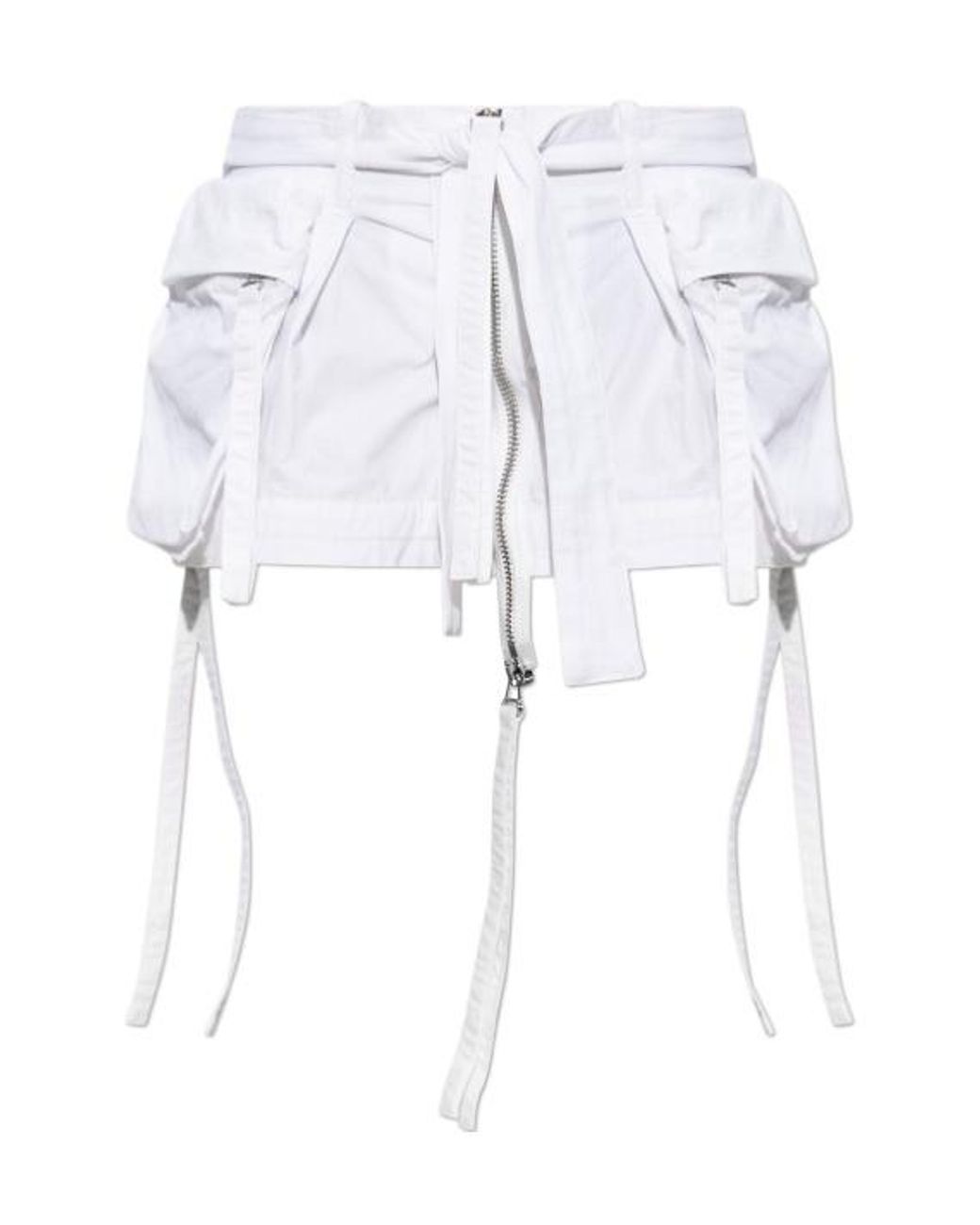 DSquared² White Belted Utility Shorts