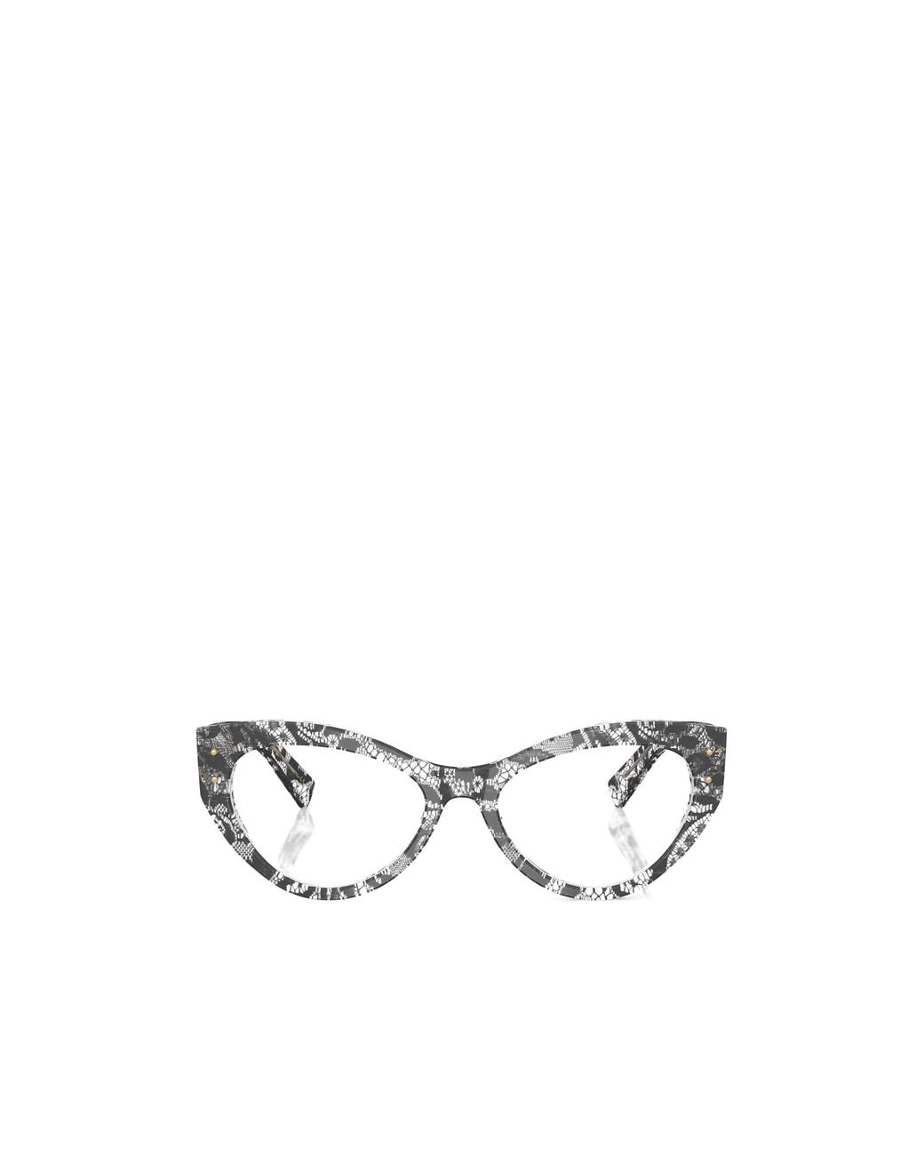 Dolce & Gabbana White Eyewear Cat-Eye Glasses