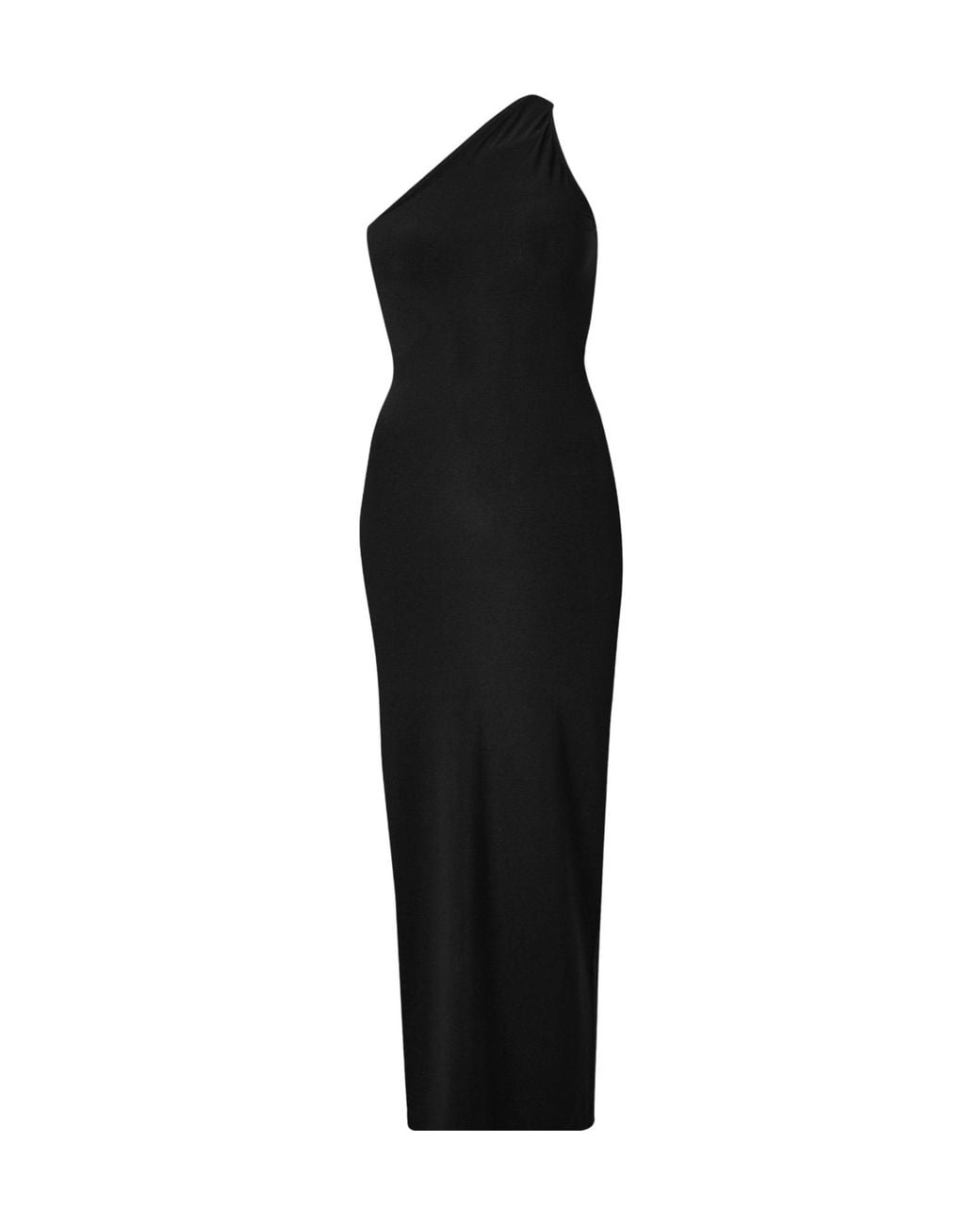 Norma Kamali Black One-Shoulder Gown
