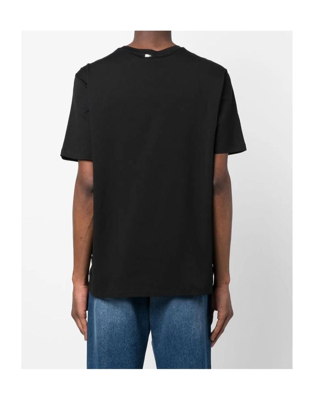 Herno Black Stretched Crewneck T-Shirt for men