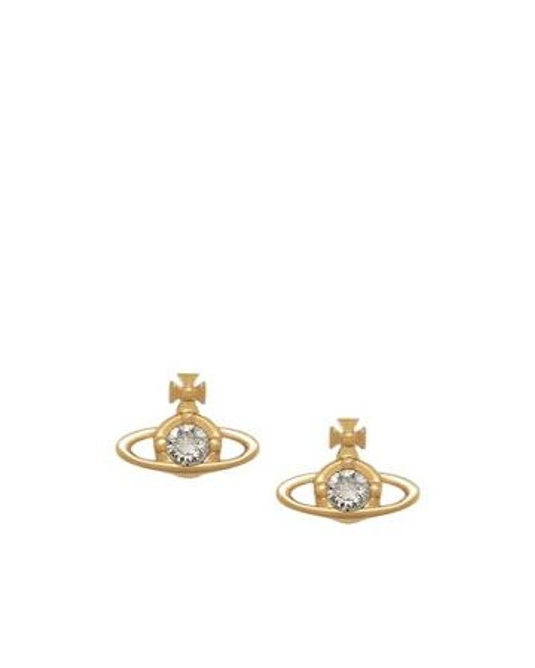 Vivienne Westwood Metallic Mini Relief Stud Earrings