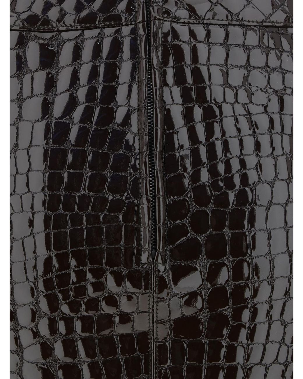 Tom Ford Black Embossed Mini Leather Skirt