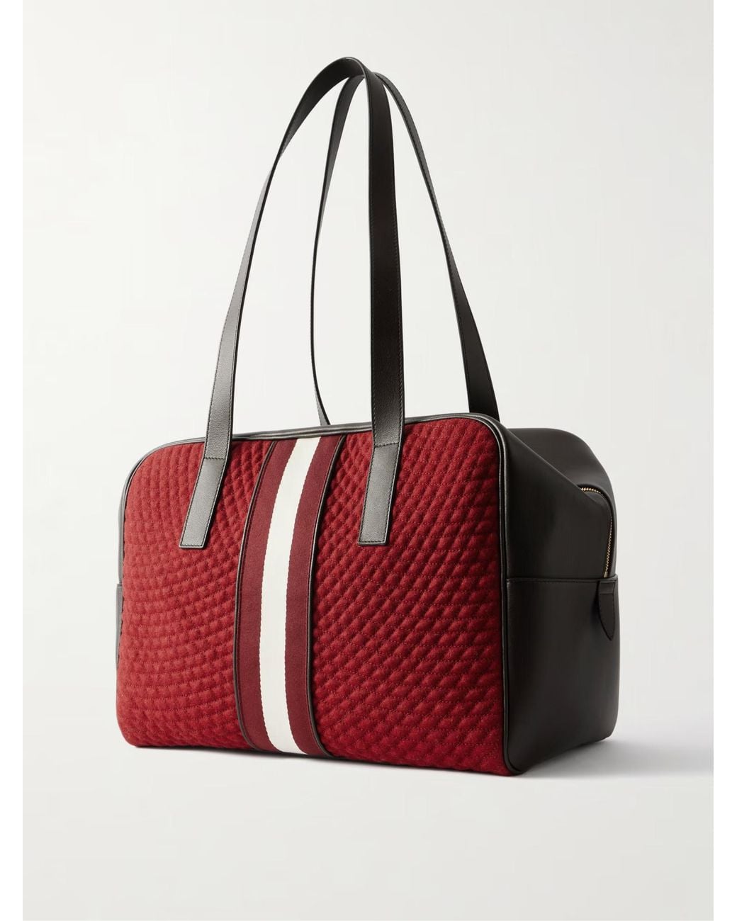 Bally Red Quilted Travel Bag