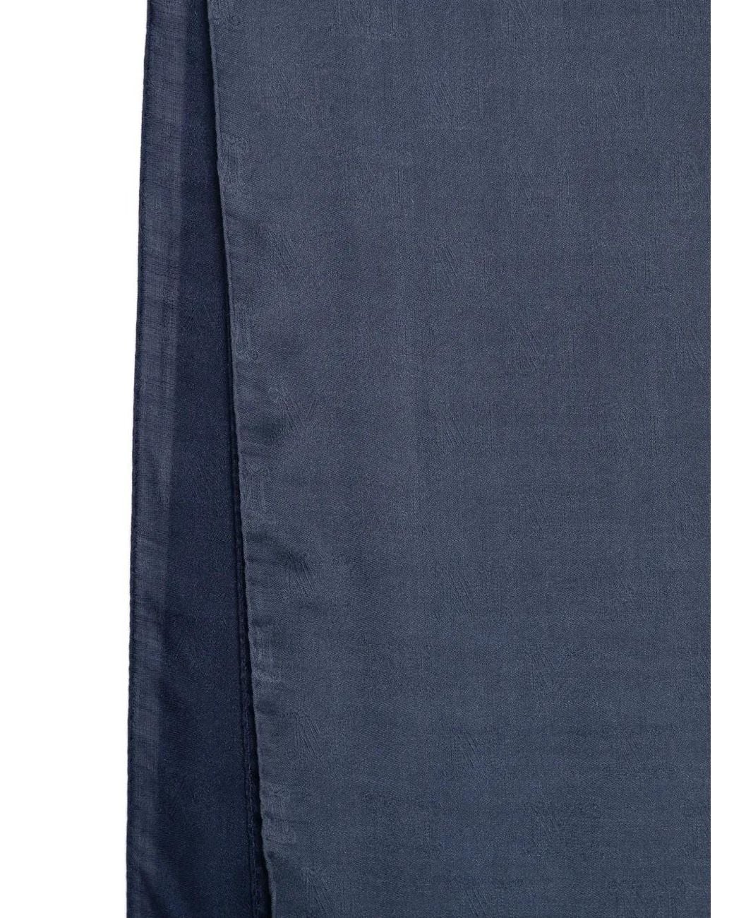 Max Mara Blue Rectangular Scarf