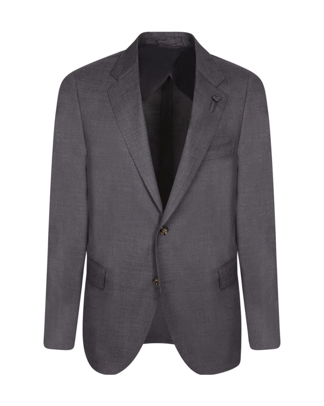 Lardini Gray Two-Button Tailored Suit for men