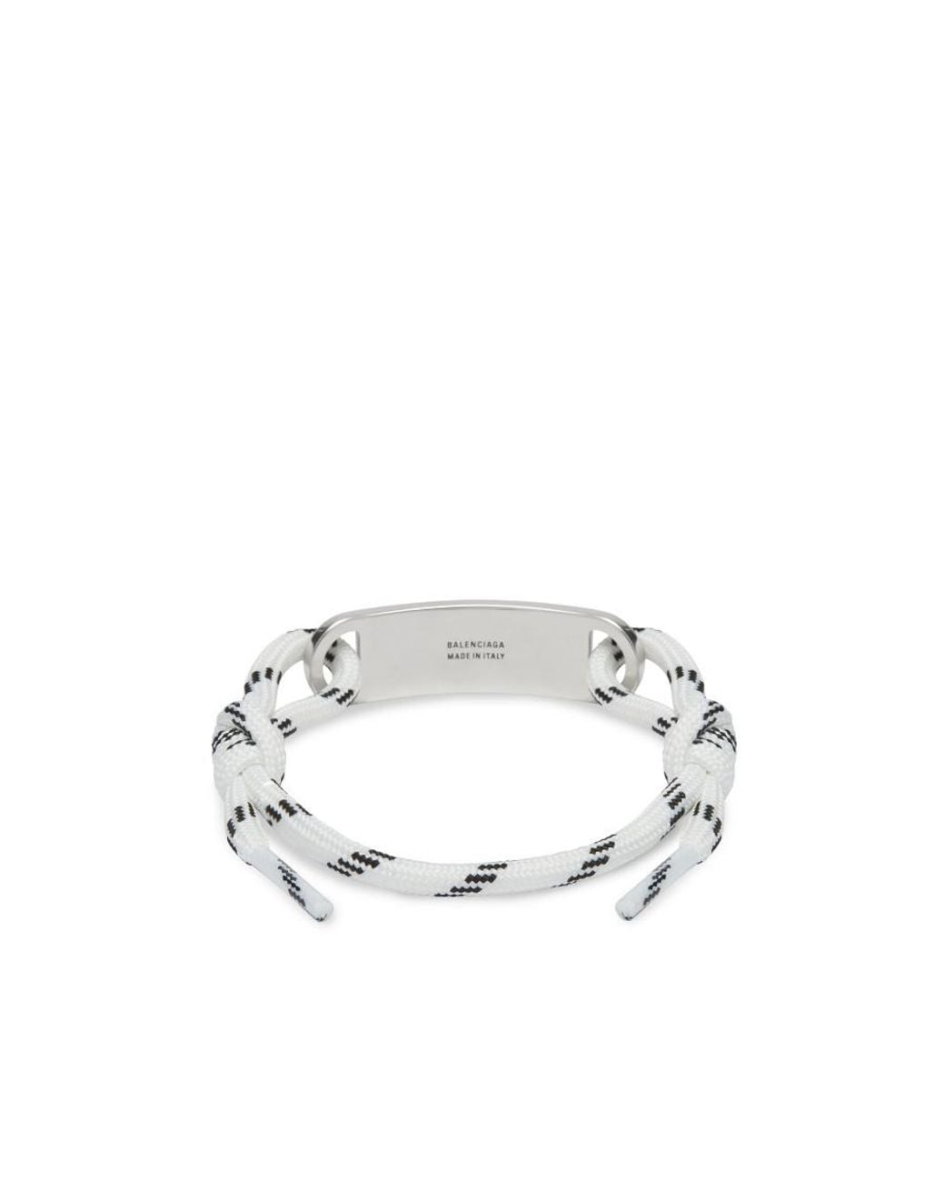 Balenciaga White Plate Bracelet for men