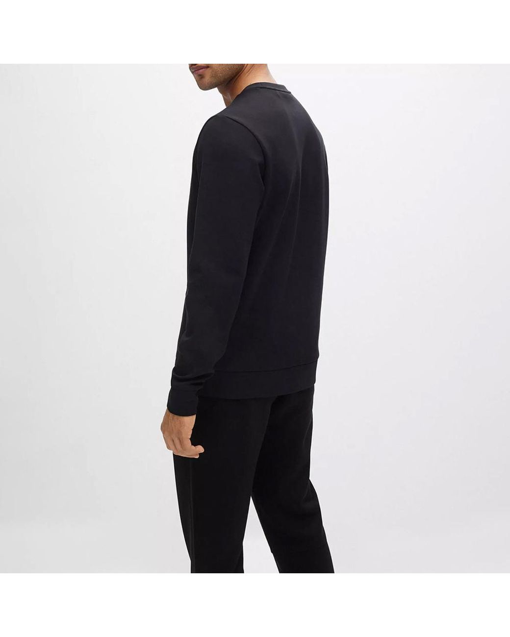 Boss Black Colour-Block Logo Sweatshirt for men