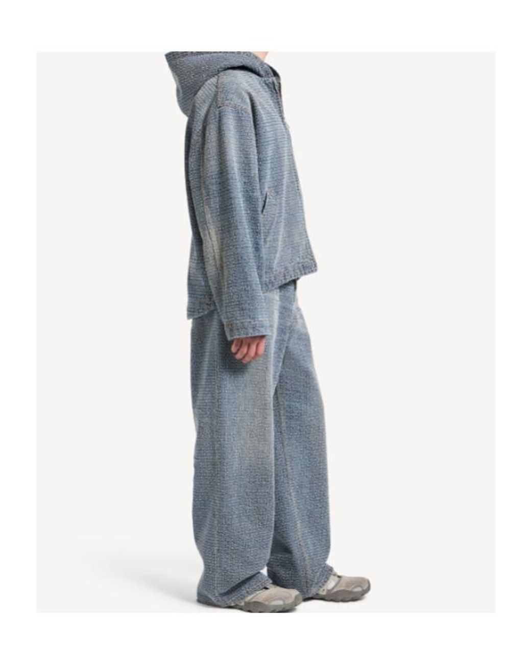 Balenciaga Blue Stitch Baggy Jeans for men
