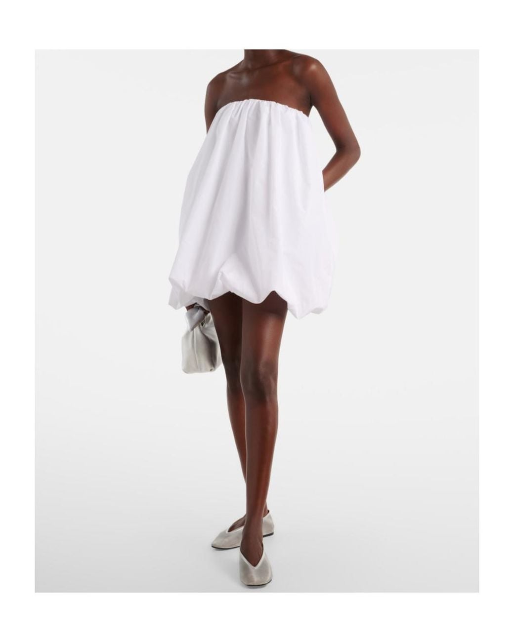 Patou White Strapless Minidress