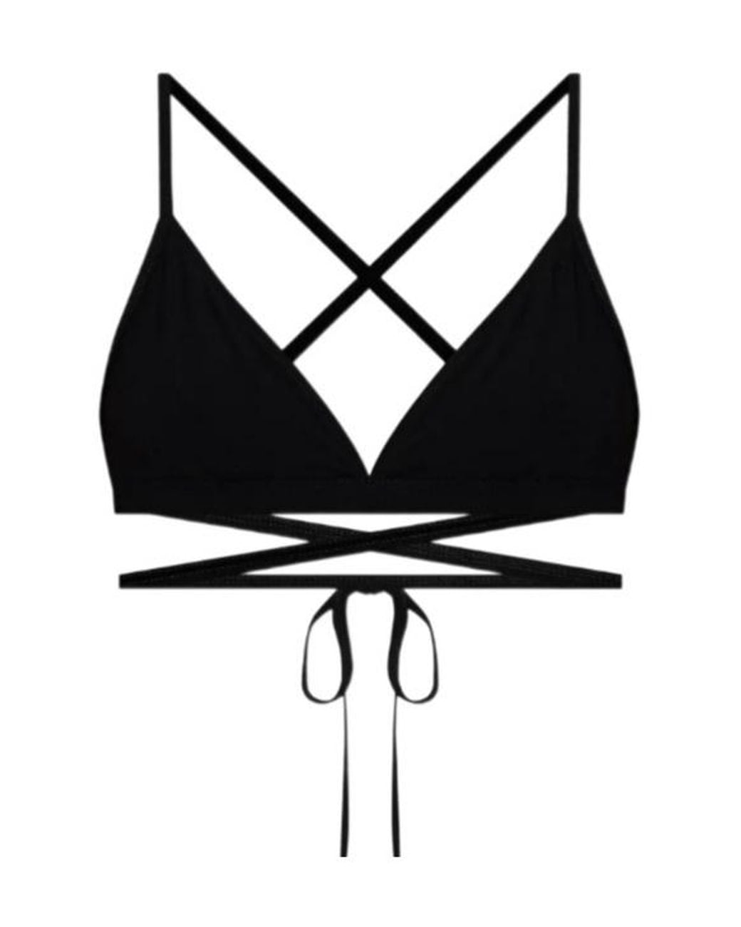 Isabel Marant Black Solange Wrap Bikini Top