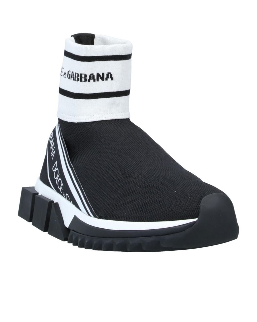 Dolce & Gabbana Black Minimalist High-Top Sneakers