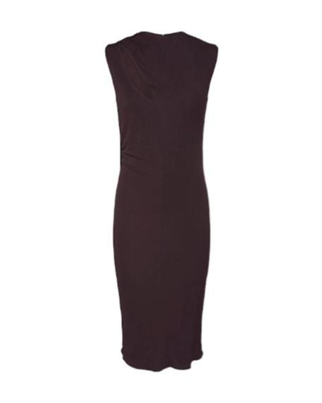 Tom Ford Purple Crewneck Thinstrap Dress