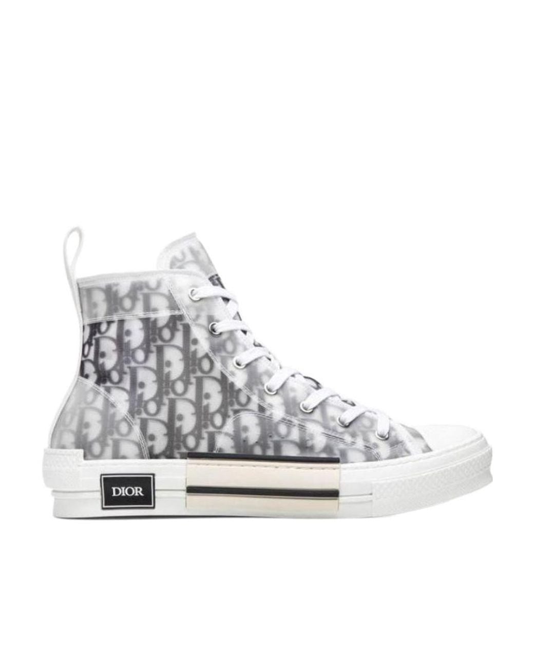 Dior White Homme B23 Oblique High-Top Sneakers for men