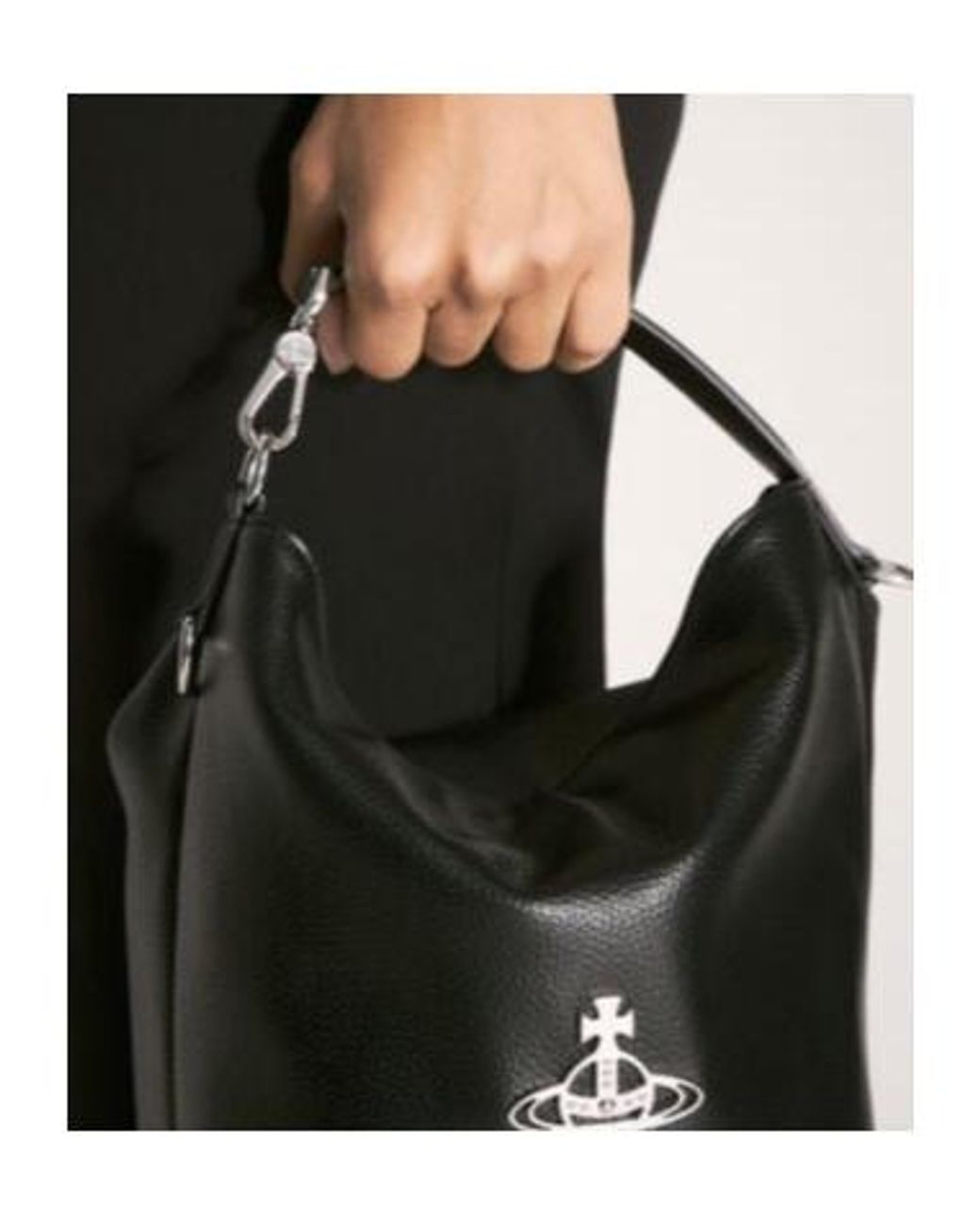 Vivienne Westwood White Logo Plaque Bucket Bag
