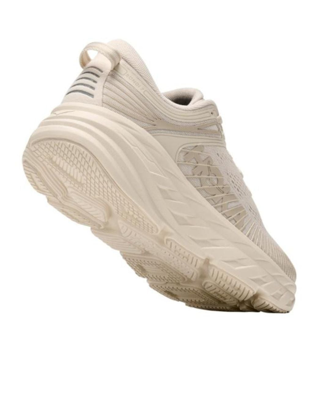 Hoka One One Gray Bondi 7 Panelled Low-Top Sneakers