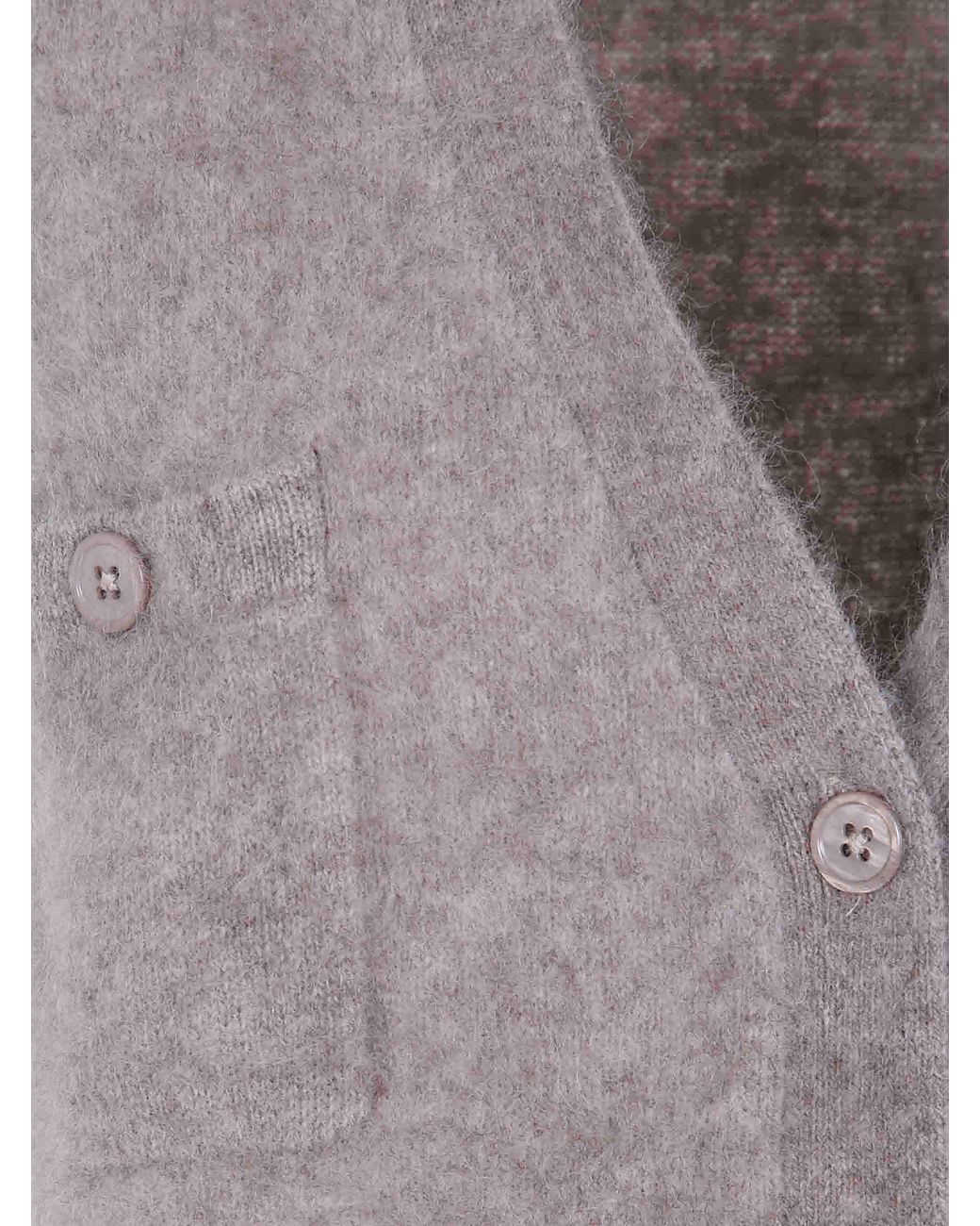 P.A.R.O.S.H. Gray Button-Front Knit Vest