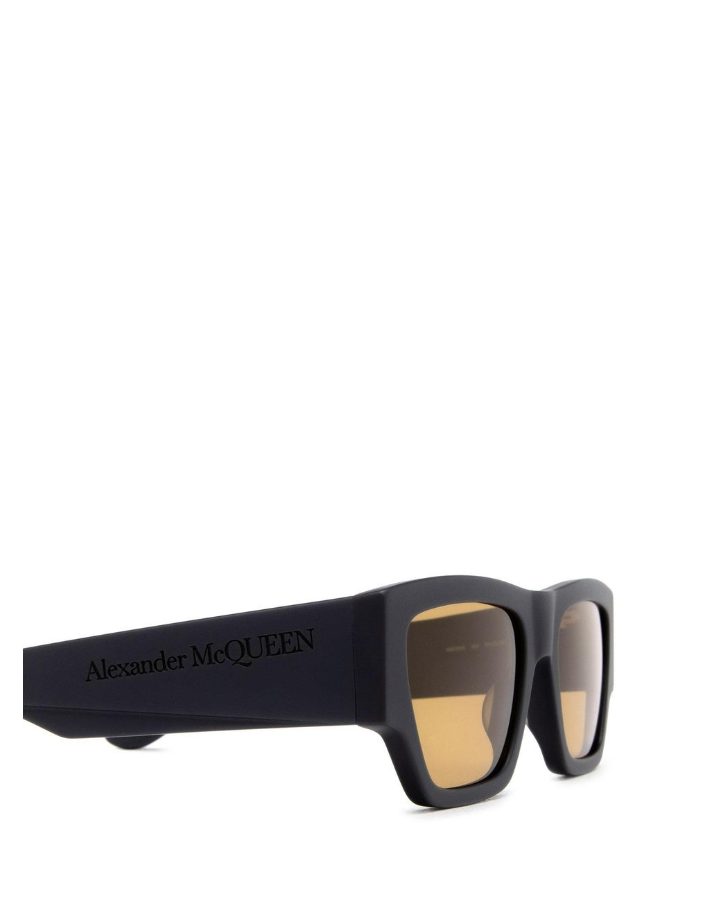 McQueen Metallic Eyewear Rectangle Frame Sunglasses for men