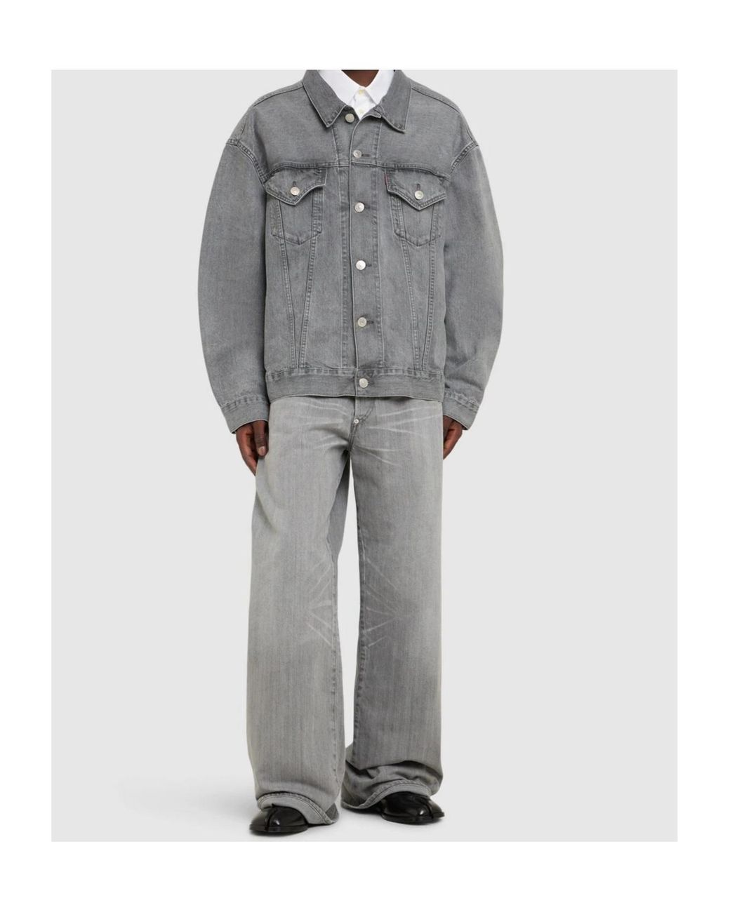 Junya Watanabe Gray Levi's X Button-Down Denim Jacket for men