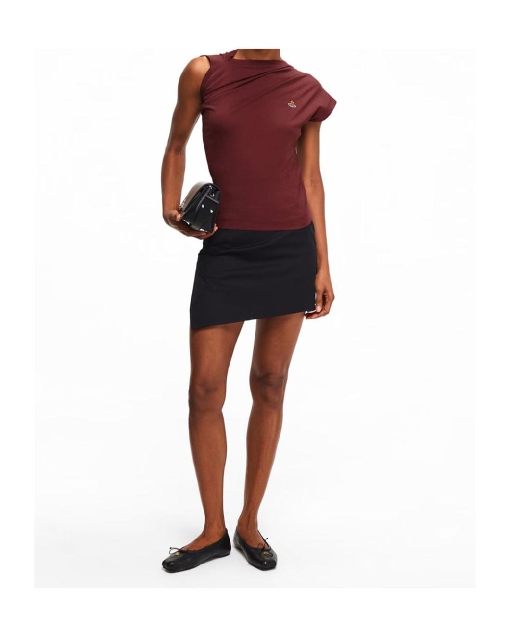 Vivienne Westwood Red Asymmetrical Design T-Shirt
