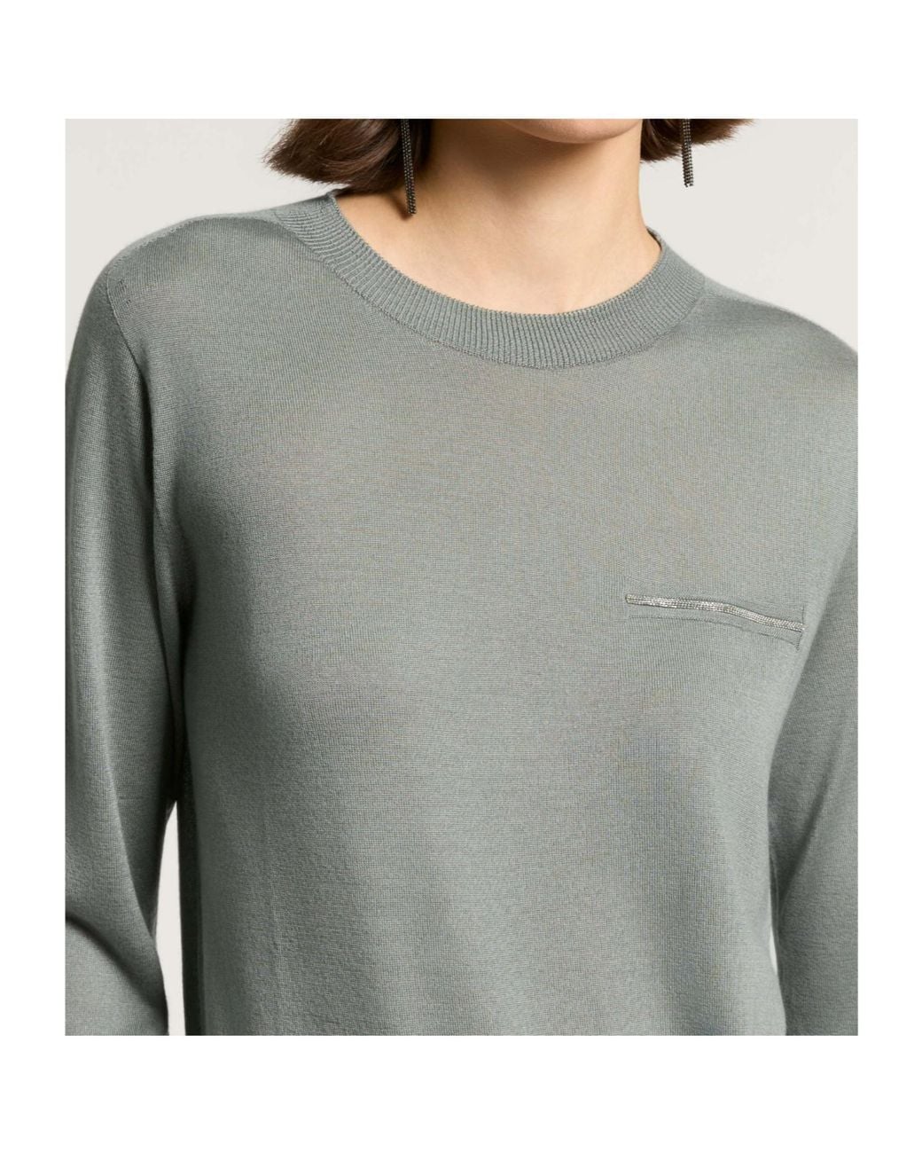 Peserico Gray Long Sleeved Sweatshirt