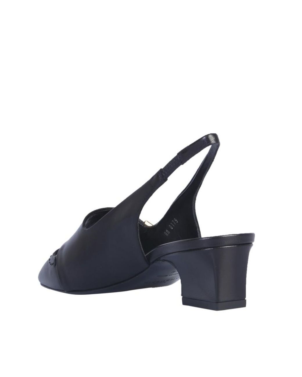 Givenchy Blue Mystic 50Mm Logo Plaque Slingback Pumps