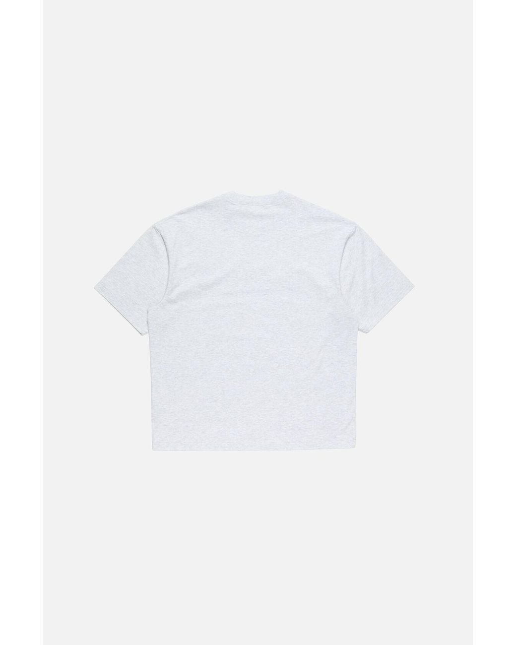 Acne White Logo-Print T-Shirt for men